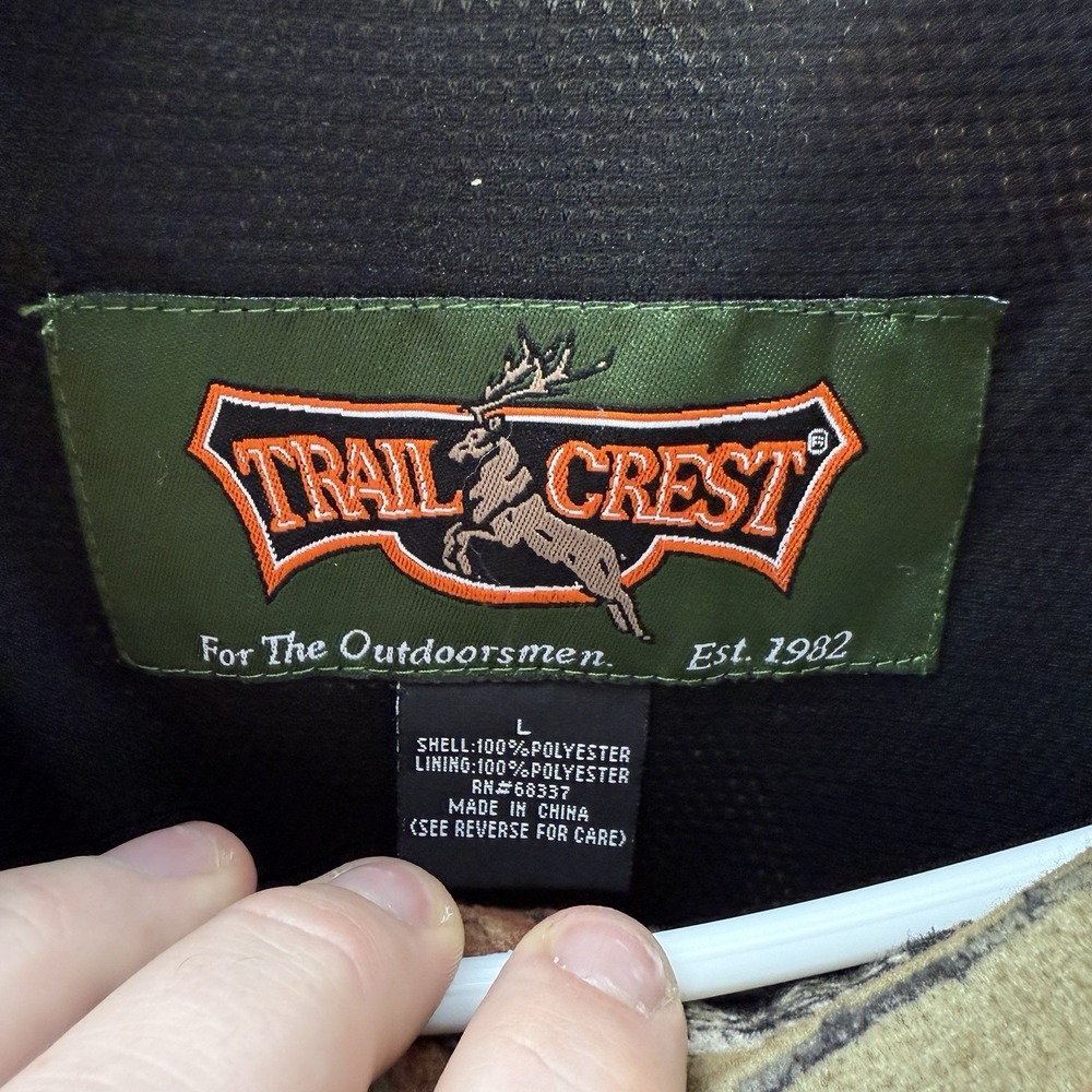 Trail Crest Jacket Adult Large Camouflage‎ Highland Timber Camo Outdoors Mens - Picture 7 of 14